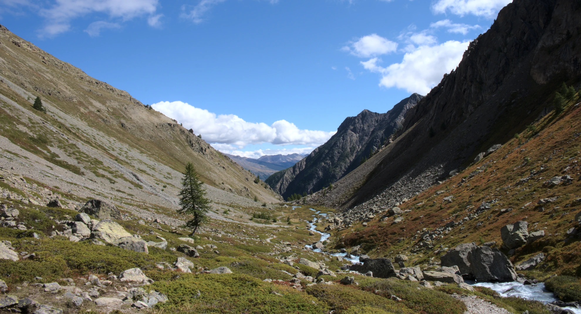 The Col d'Arsine area, at the threshold of the glacier