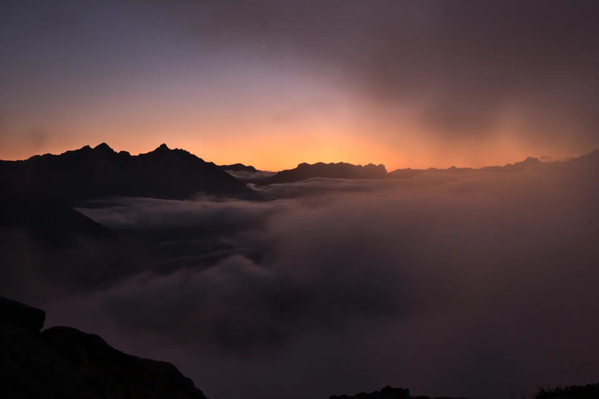 Sunset in the Southern Alps