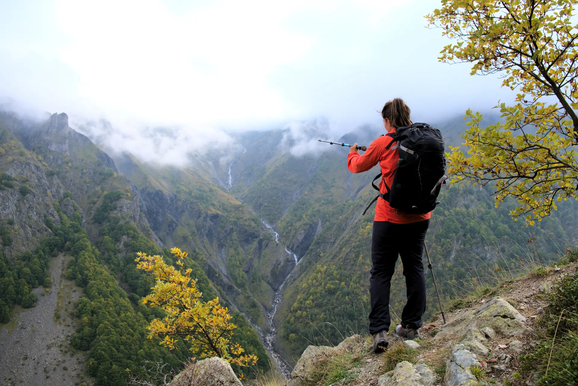 Autumn hiking in the Alps