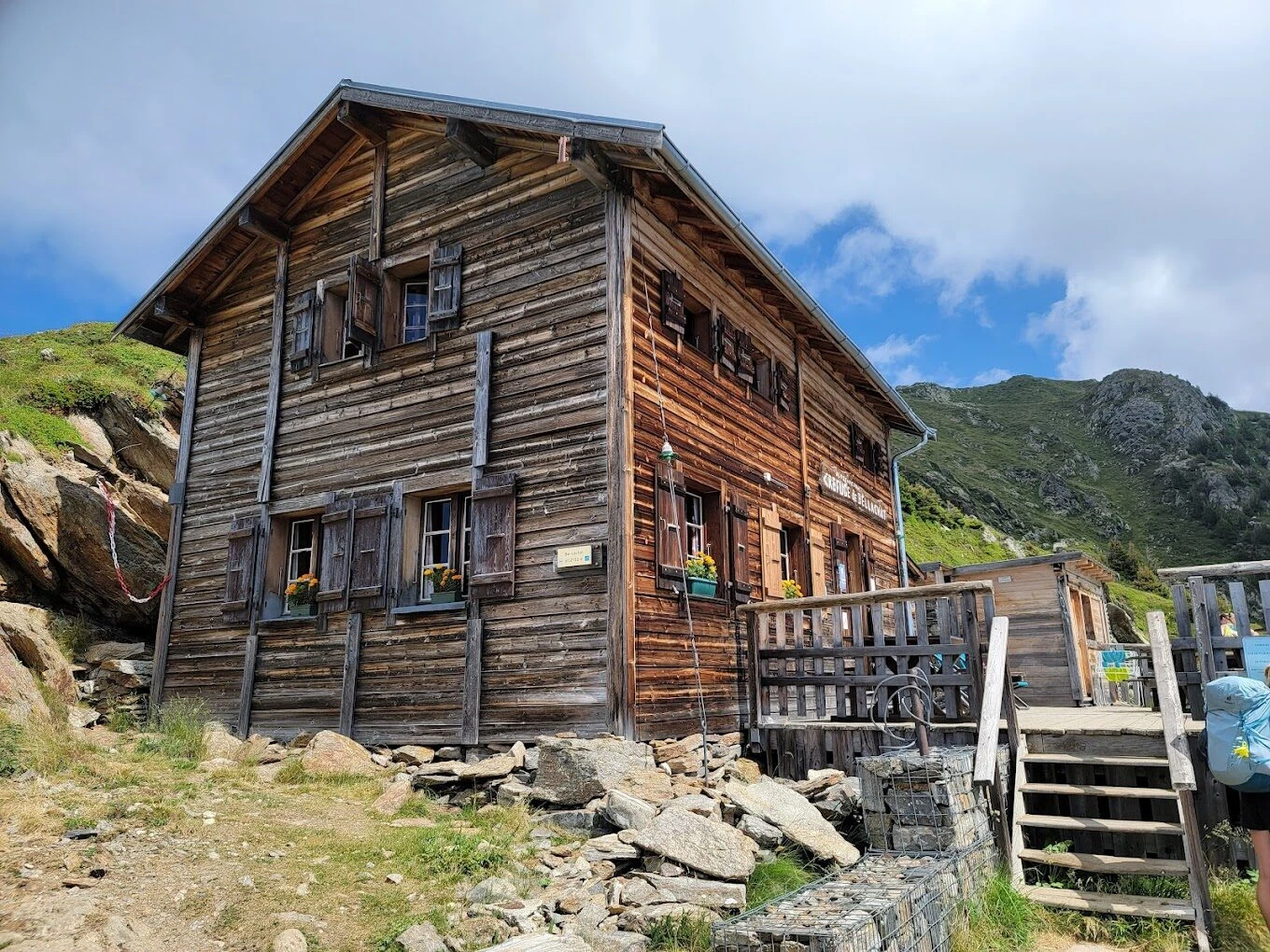 Refuge de Bellachat below Le Brévent, facing Mont-Blanc